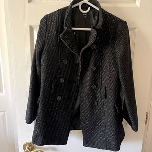 BCX girl/jcpenny Black Sparkly pea coat